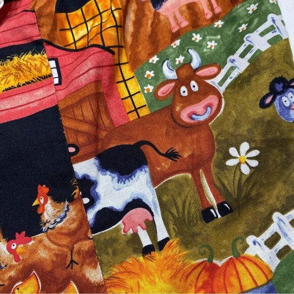 Handmade Farm Life Vest Lace Collar Gingham Buttons Corduroy Back Sz S - Picture 7 of 12